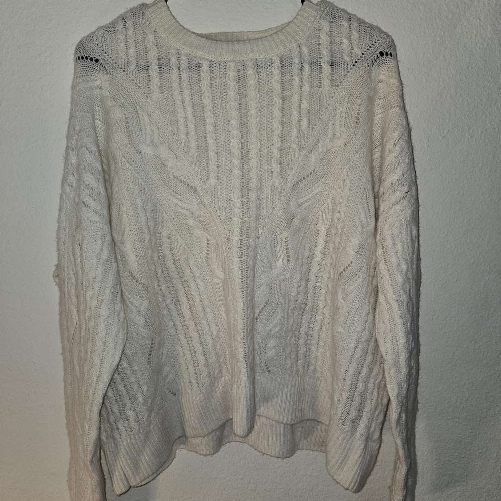 Magaschoni cashmere hand knit sweater size large